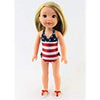 American Fashion World Fourth of July 'Red, White, and Cute' Bathing Suit for 14-Inch Dolls | Premium Quality & Trendy Design