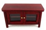 Melody Jane Dollhouse Modern Mahogany Cabinet TV Stand Miniature Living Room Furniture