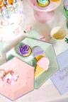 Harlow & Grey Sprinkles Party Plates and Napkins Set, 60-pc Pastel Happy Birthday Kit, Multi- Color Pack w/Pink, Teal, and Purple Disposable Paper