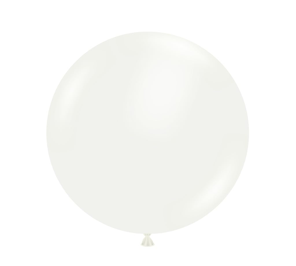 17" White Latex Balloons 50 Count by Tuf-Tex Latex Balloons