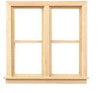 Dollhouse Miniature 1/2" Scale Traditional Side-by-Side Window