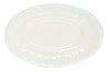 Dollhouse Miniature White Porcelain Platter with Fluted Rim