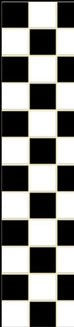 Dollhouse Miniature No Wax Flr: Lg Chk-blk/wht 10