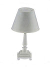 Dolls House Modern Table Lamp White Base & Shade 12V Electric Lighting