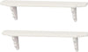 2 Pcs White Dollhouse Wall Shelf,1:12 Scale Miniature Dollhouse Accessories,Doll House Storage Wall Shelf for Kitchen Scene Décor Accessories,DIY