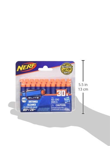 Nerf Darts 30 Pack Refill for Elite Blasters - Official N-Strike Elite Darts - for Kids, Teens, Adults, Blue