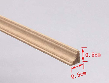 1/12 Dollhouse Miniature Origin Wood Finishing Corner Trims; L 30cm, W 0.5cm * 10 Pieces