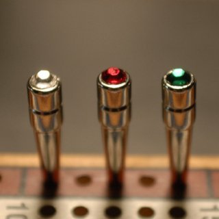 WE Games Brass Cribbage Pegs with Austrian Crystals - Set of 3 - Siam Red