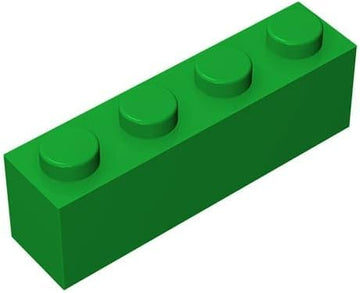 1x4 Bricks Bulk 100 Pieces? Classic Basic Parts Building Creative Play Set Blocks Toy Accessories Compatible with Lego 3010 Major Brands (Green)
