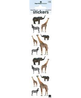 Paper House Productions ST-2183E Photo Real Stickypix Stickers, 2-Inch by 4-Inch, Zoo Animals (6-Pack)