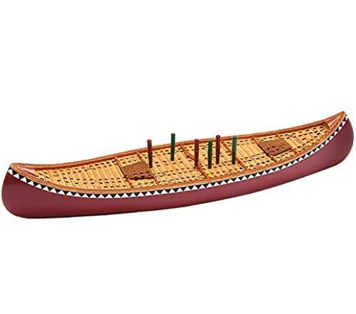 Outside Inside - Hand Painted Canoe Cribbage Board