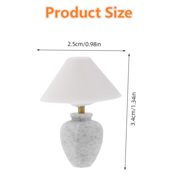 2 Pcs Miniature Table Lamp Models - 1:12 Scale European Design Dollhouse Furniture - Mini Bedside Lamps for DIY Desktop Decoration, Bedroom Diorama