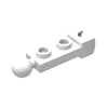 Classic White Plate Bulk, Plate Special 1 x 2 with 5.9mm End Cup and Towball 50 Piece, Compatible with Lego Parts and Pieces(Color: White)