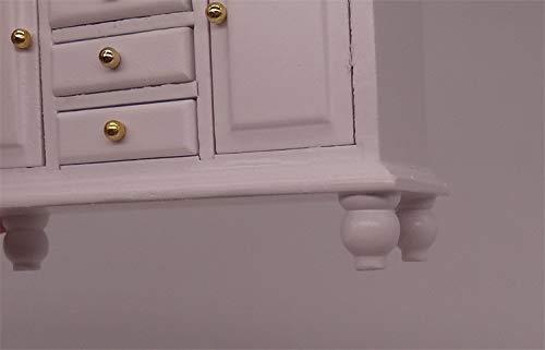 AirAds Dollhouse 1:12 Miniature Furniture Legs Bookcase Hutch Legs Unfinished Wood (Set 4pcs)