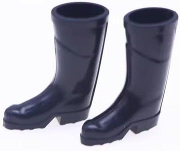 1Pair Black 1/12 Miniature Rubber Boots Dollhouse Garden Accessories Lightweight Dollhouse Decor
