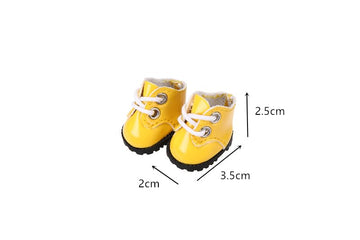 3 Pairs of Doll Shoes Suitable for 17cm Dolls, 3 Colors Suitable for Different Clothing Styles, 17cm Doll Accessories (Colors D)
