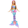 Barbie Mermaid Toy Dolls with Surprise Magic Blooming Flowers Feature, Ombre Tails, Pearl Headband Accessory & Long Blonde Hair with Pink Highlights