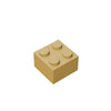 TTEHGB TOY Classic Building Bricks 2 x 2 100 Piece, Creative Play Set - 100% Compatible with and All Major Brick Brands 3003(Colour:Apricot Yellow)