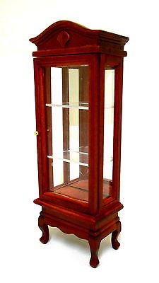 Dollhouse Miniature 1:12 Scale Mahogany Display Cabinet #T3304