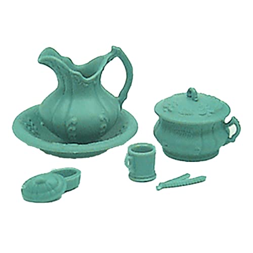 Melody Jane Chrysnbon Dollhouse Blue Chamber Pot Set 1:12 Model Kit M-159