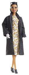 Barbie Inspiring Women Series Rosa Parks Collectible Doll, Wearing Fashion and Accessories, with Doll Stand and Certificate of Authenticity