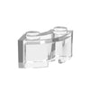 Classic Bulk Brick Block, Curved Brick Round Corner 2x2 Macaroni with Stud Notch, 100 Piece Building Brick Full Transparency, Compatible with Lego