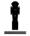 Tornado Black Foosball Man Counter Balanced with Roll Pin