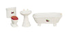 Melody Jane Dollhouse White Bathroom Suite Furniture Set 1:24 Half Inch Scale