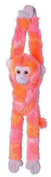Wild Republic Hanging Vibes Pink Monkey Stuffed Animal - 22"