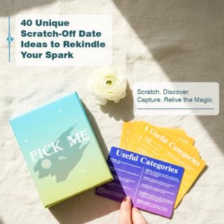 Vita Ludos 40-Idea Couples Date Night Cards - Scratch Off Cards - Romantic & Adventure Challenges for Couples - Wedding Gift - Valentine’s Day Gift