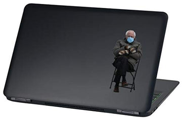 Bernie Sanders Mittens Sitting Inauguration Giant Sticker - 8.3" by 4" Clear Background so You can Put Bernie Anywhere! Indoor Sticker - Make Your Own