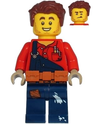 LEGO City Construction: Harl Hubbs Minifigure with Tamping Rammer