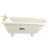 Dollhouse Miniature 1:12 Scale White Bathtub with Decal M0349tb