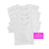 Emily Rose 14.5 Inch Doll Clothes 5-Pack Bright White T-Shirts - Gift Boxed | USA Brand | Great Crafting Girl Kid Party Activity | Plain Tees Fit 14”