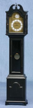 Chrysnbon Dollhouse Miniature Grandfather Clock Kit, Black