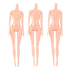 HEALLILY Pack of 3 Nude 26cm Plastic Flexible Rotation 12 Moveable Joints Doll Toy Doll Accessory Naked Body Toy Female Figure