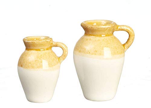 Melody Jane Dollhouse Ceramic Two Tone Jug Set Kitchen Dining Room Ornament Accessory