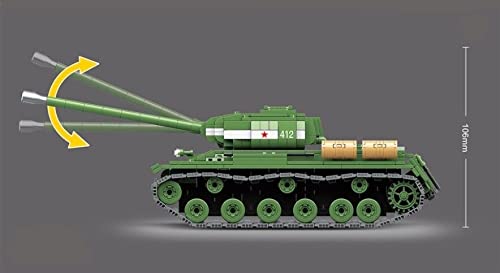 General Jim's Military Themed WW2 Building Blocks Tank Sets for World War 2 Brick Building Enthusiats (Soviet IS-2M Tank)