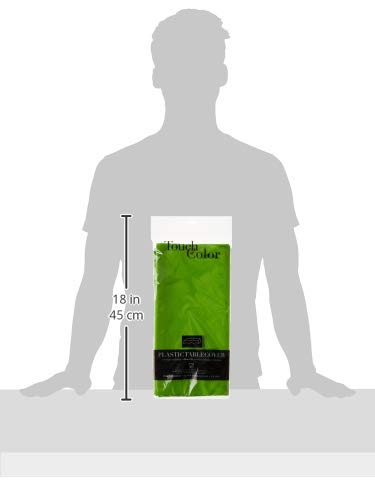 Creative Converting Touch of Color Table Cover Plastic Tablecover, Pack of 1, Fresh Lime