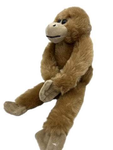 The Petting Zoo, Monkey Stuffed Animals, Plush Toys for Girls and Boys, Hanging Plush Monkey, Brown 11 inch