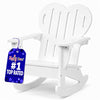 Emily Rose 18" Doll Adirondack Rocking Chair - Pink Wooden Heart-Back Design Furniture with Smooth Rocking Motion - USA Brand - Compatible