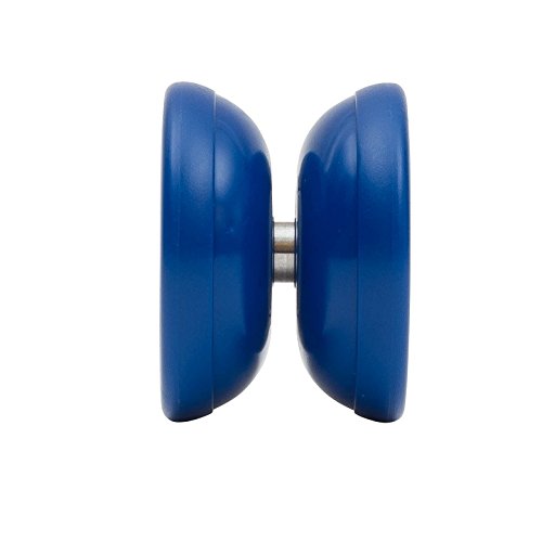 YoyoFactory Adjustable Velocity High-Performance YoYo Black with Blue Dial - Adjusts for Beginners and Pro - Stainless Steel Bearing - Includes Spare