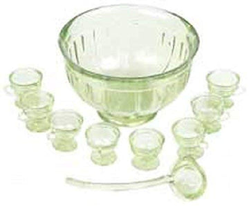Dollhouse Miniature Chrysnbon Punch Set in Green