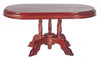 Dollhouse Miniature Mahogany Oval Dining Table