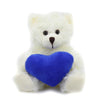 Plushland Cream Teddy Bear with Customized Message on Embroidered Heart, Stuffed Animal Plush Toys- Valentine Personalized Gift for Girls, Boys