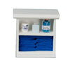 Town Square Miniatures Dolls House Miniature Furniture Small Shelf Unit & D Blue Bathroom Accessories