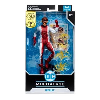 Bandai - McFarlane - DC Multiverse Flash War Action Figure, Impulse (Gold Label) Multicolor TM17017