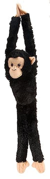 Wild Republic Chimpanzee Plush, Monkey Stuffed Animal, Plush Toy, Gifts for Kids, Hanging 20 Inches , Black