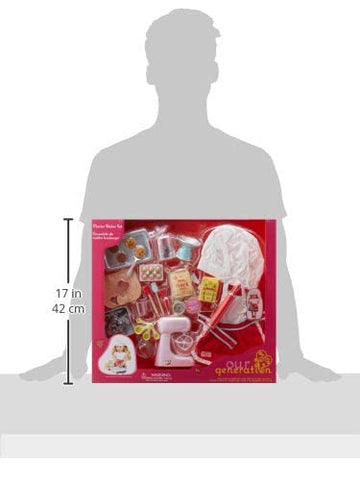 Our Generation - Master Baker Set - Baking Set - Chef's Hat & Apron - 18-Inch Doll Accessories - Pretend Play - Toy for Kids 3 Years +