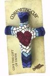 Calypso Studios Inc. 3" Comforting Clay Pocket Cross, Mosaic Heart